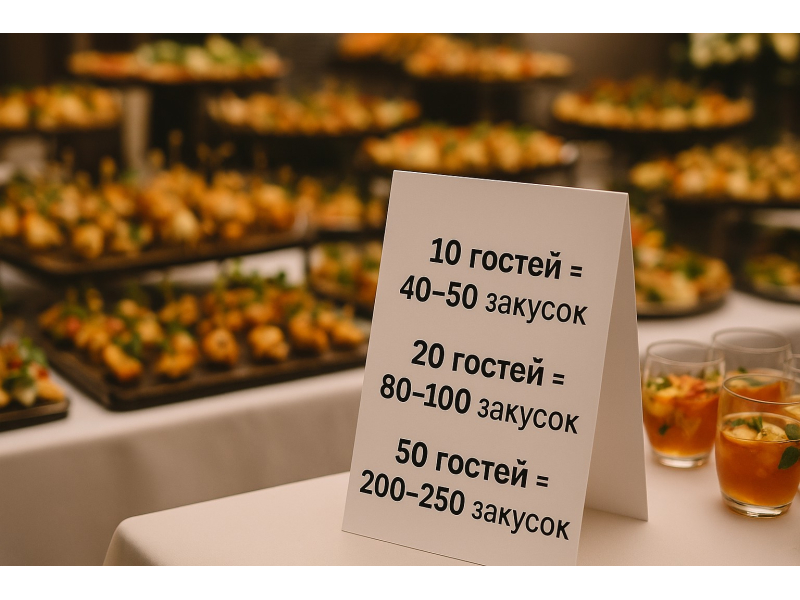 Cкільки їжі потрібно на фуршет: розрахунок порцій