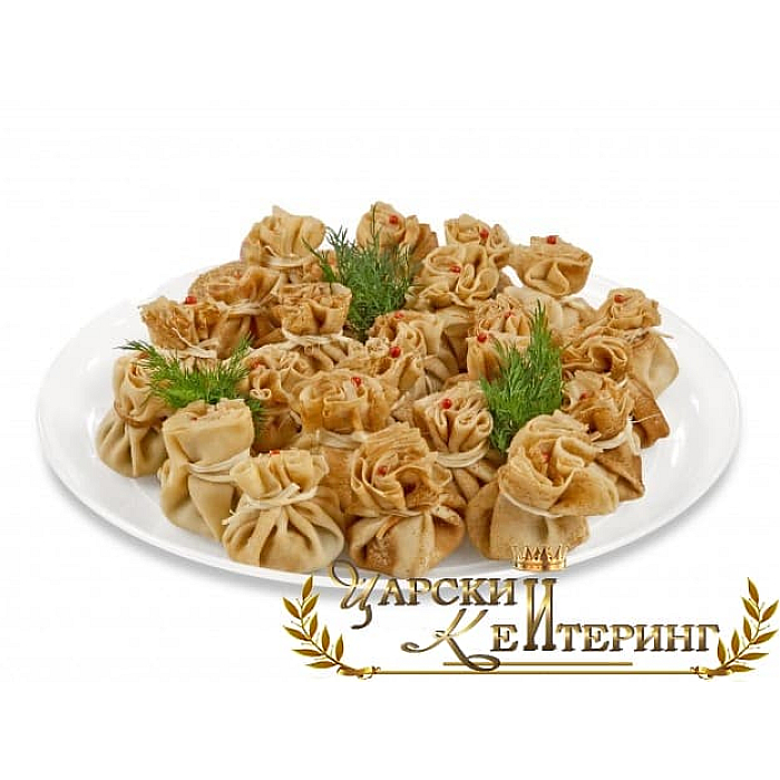 Млинцеві мішечки з курячим жульєном