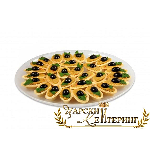 Мини-тарталетки с хумусом