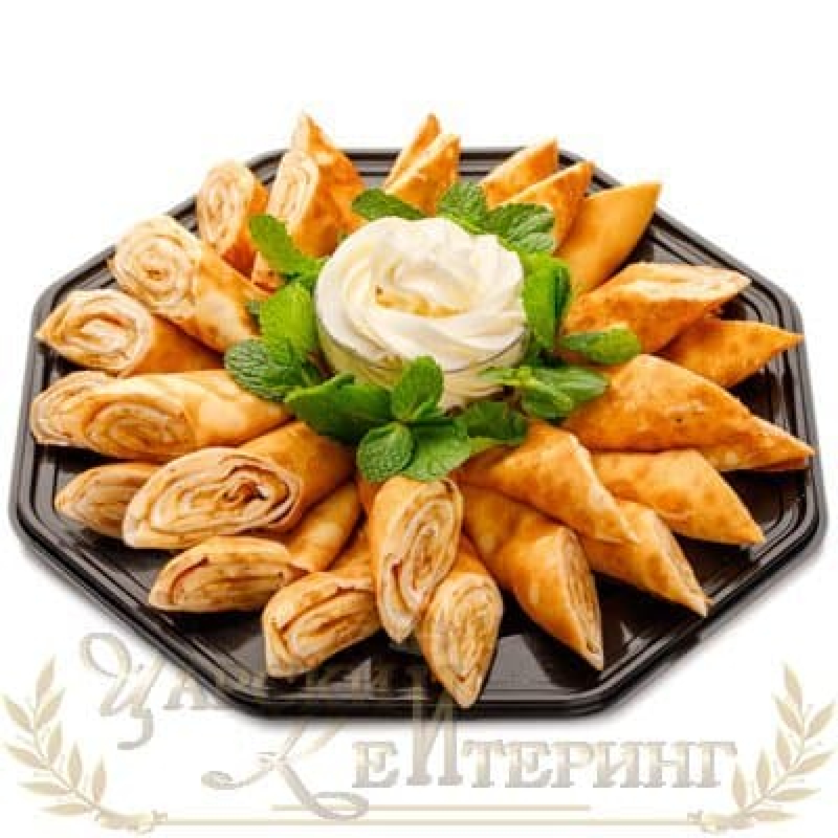 Блинчики с бананом и заварным кремом