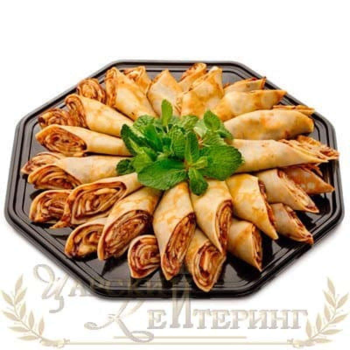 Блинчики с шоколадно-ореховой пастой и бананом