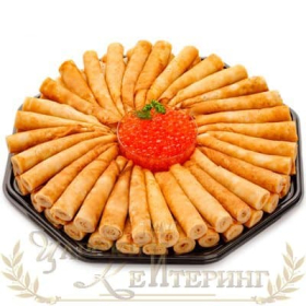 Блинчики с красной икрой