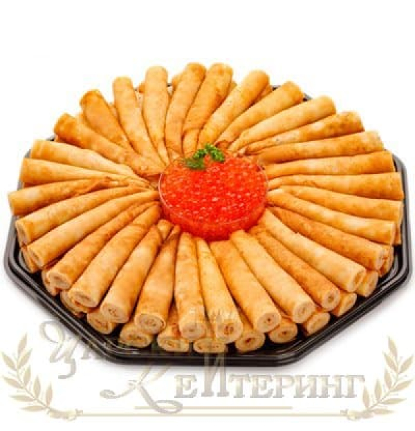 Блинчики с красной икрой