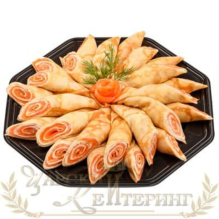 Блины со слабосоленой форелью