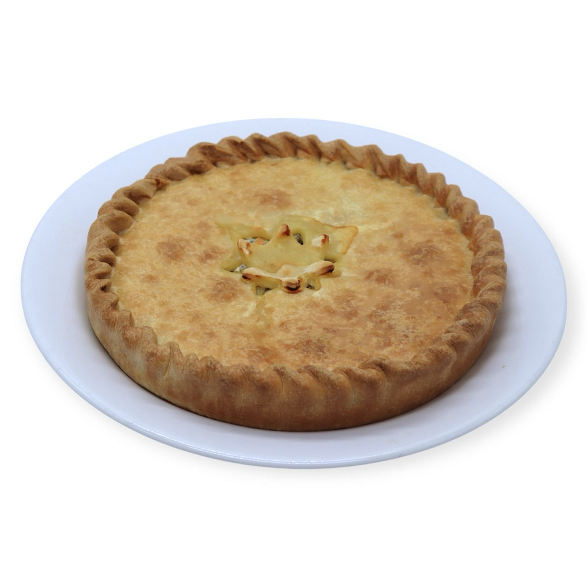 Листковий пиріг з лососем та овочами